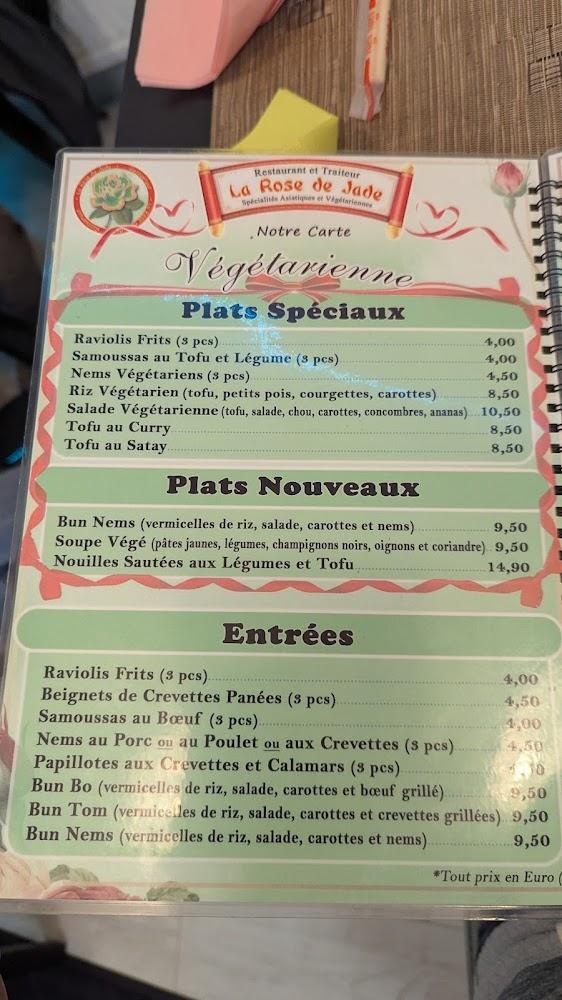 La Rose De Jade - Menu Image 1